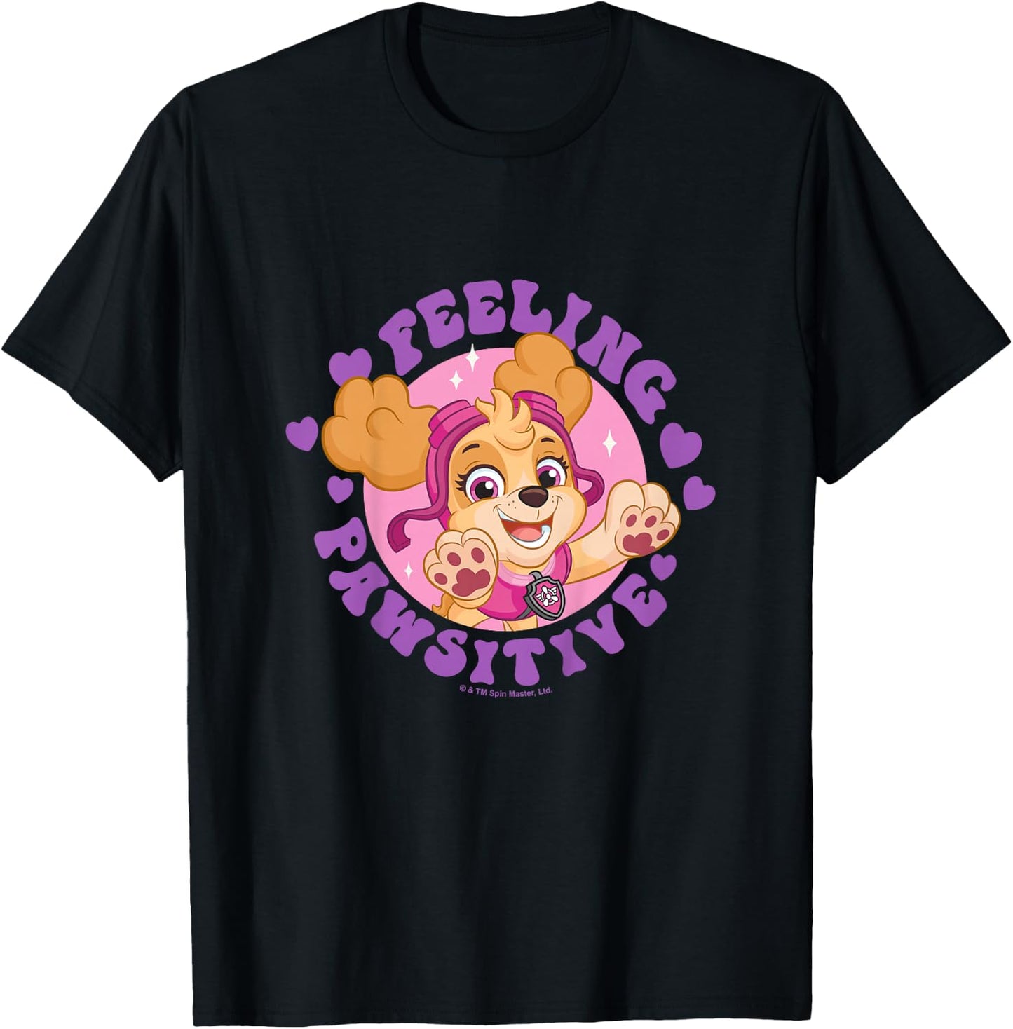 PAW Patrol Feeling Pawsitive Cute Skye Portrait T-Shirt - T-Shirt | Black