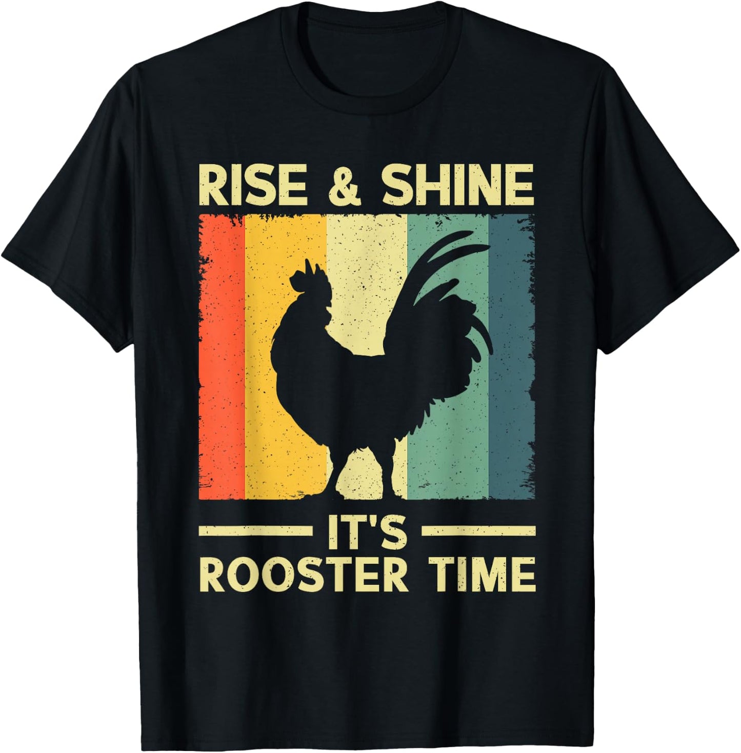 Best Rooster Design Women Kids Chicken Rooster Lover T-Shirt - T-Shirt | Black
