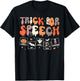 Retro Trick Or Speech SLP Speech Therapy Halloween Costume T-Shirt - T-Shirt | Black