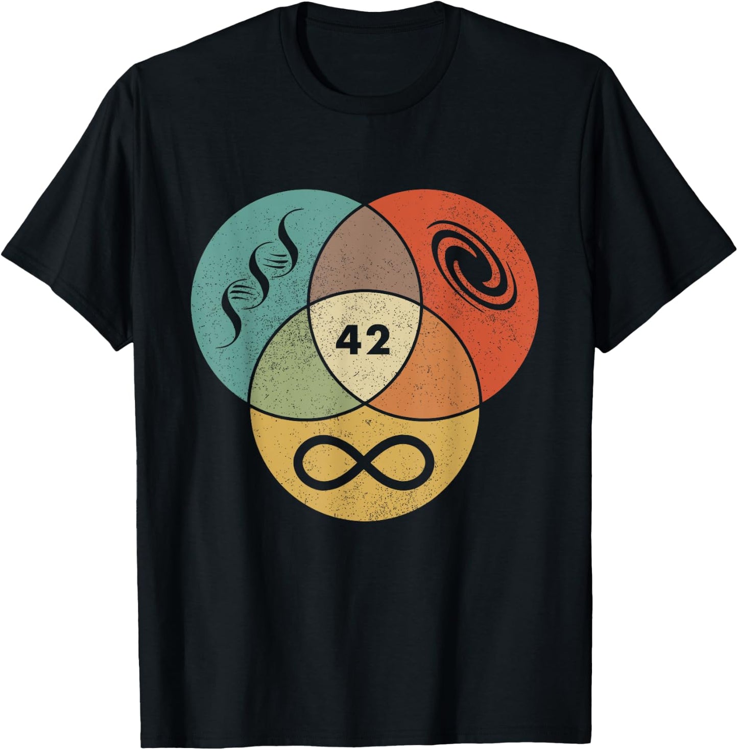 42 Answer To Life The Universe And Everything Funny Geeks T-Shirt - T-Shirt | Black