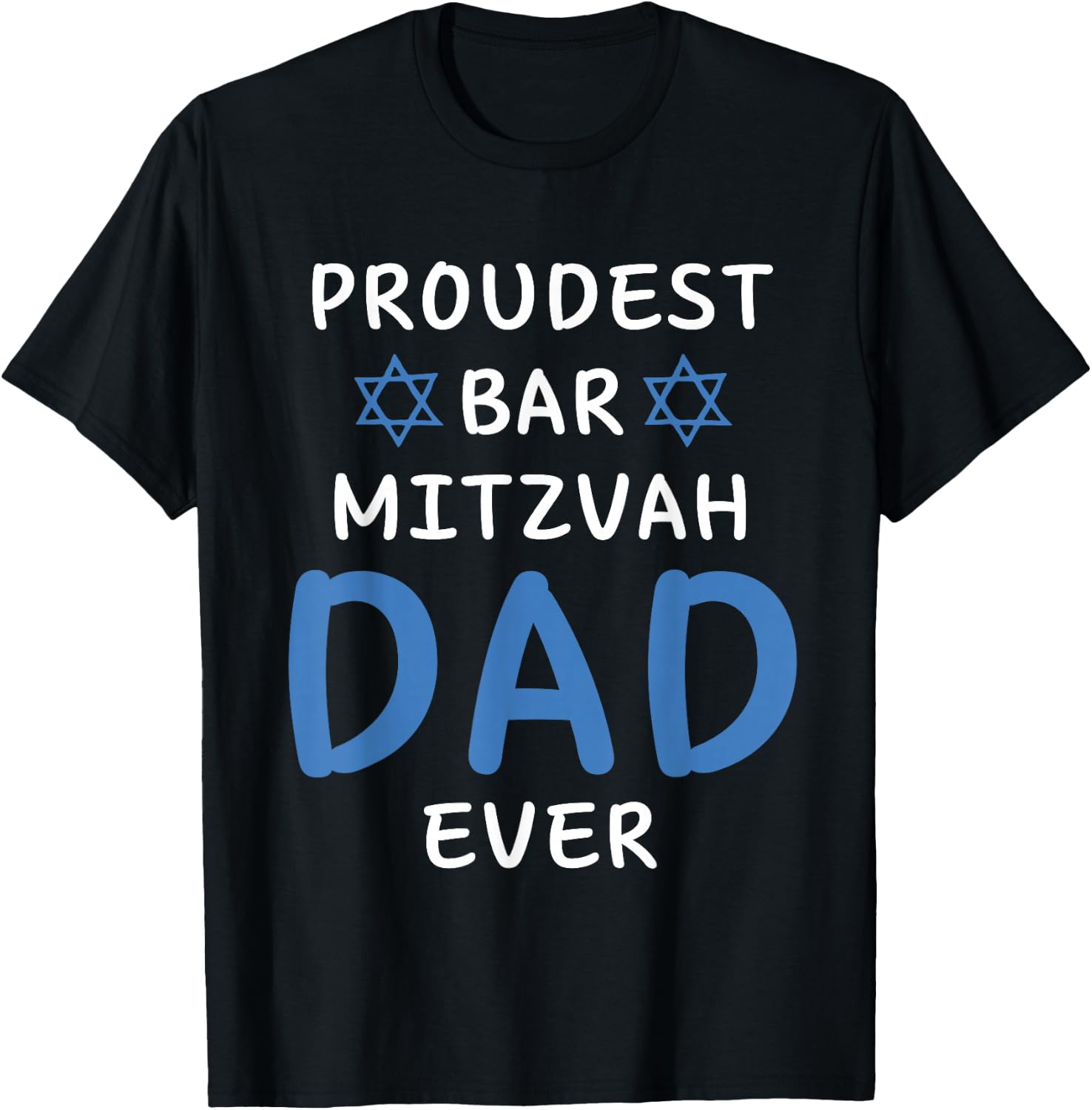Proudest Bar Mitzvah Boy DAD EVER Jewish Birthday Celebrate T-Shirt - T-Shirt | Black