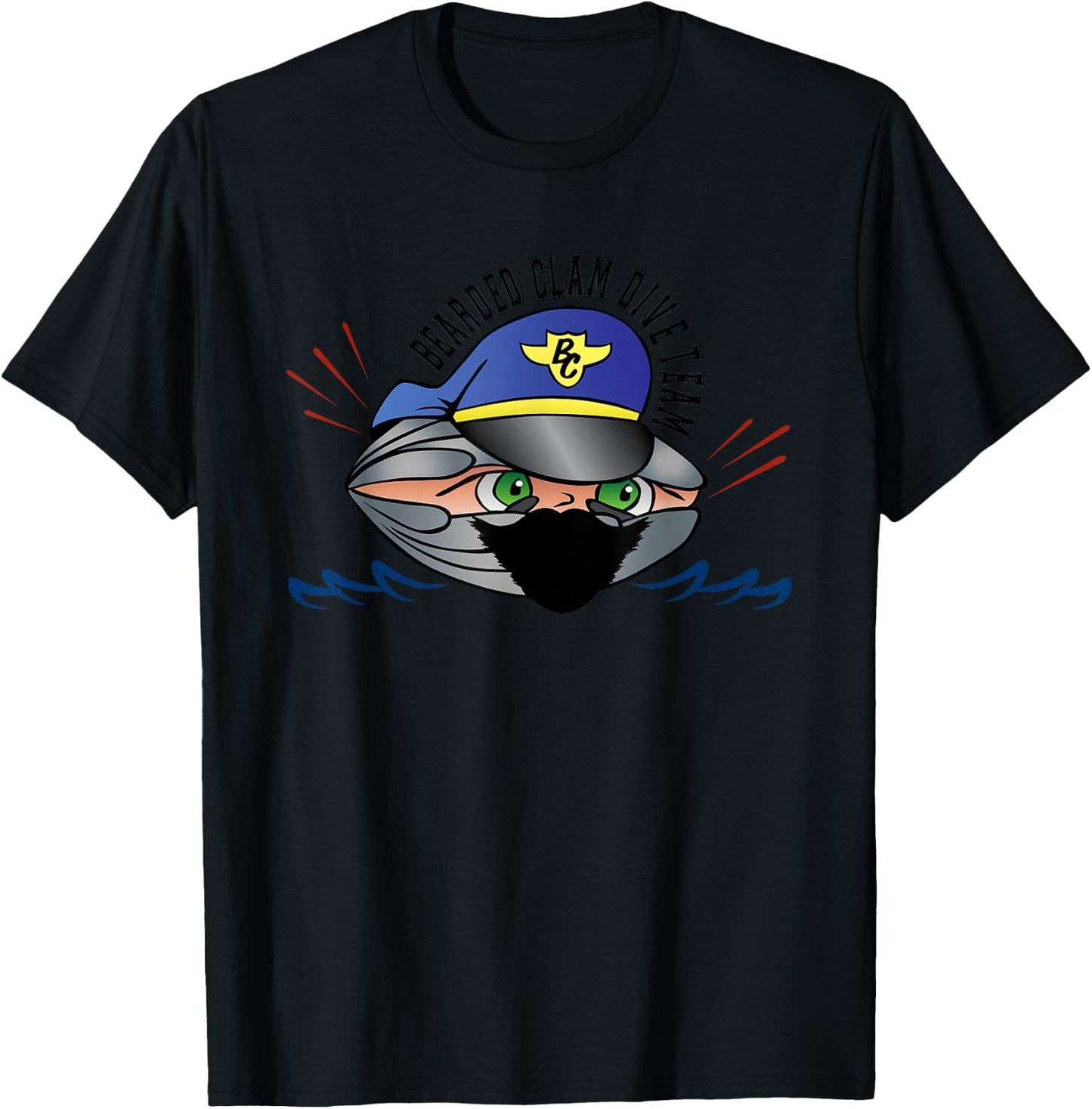 Bearded Clam Dive Team T-Shirt - T-Shirt | Black