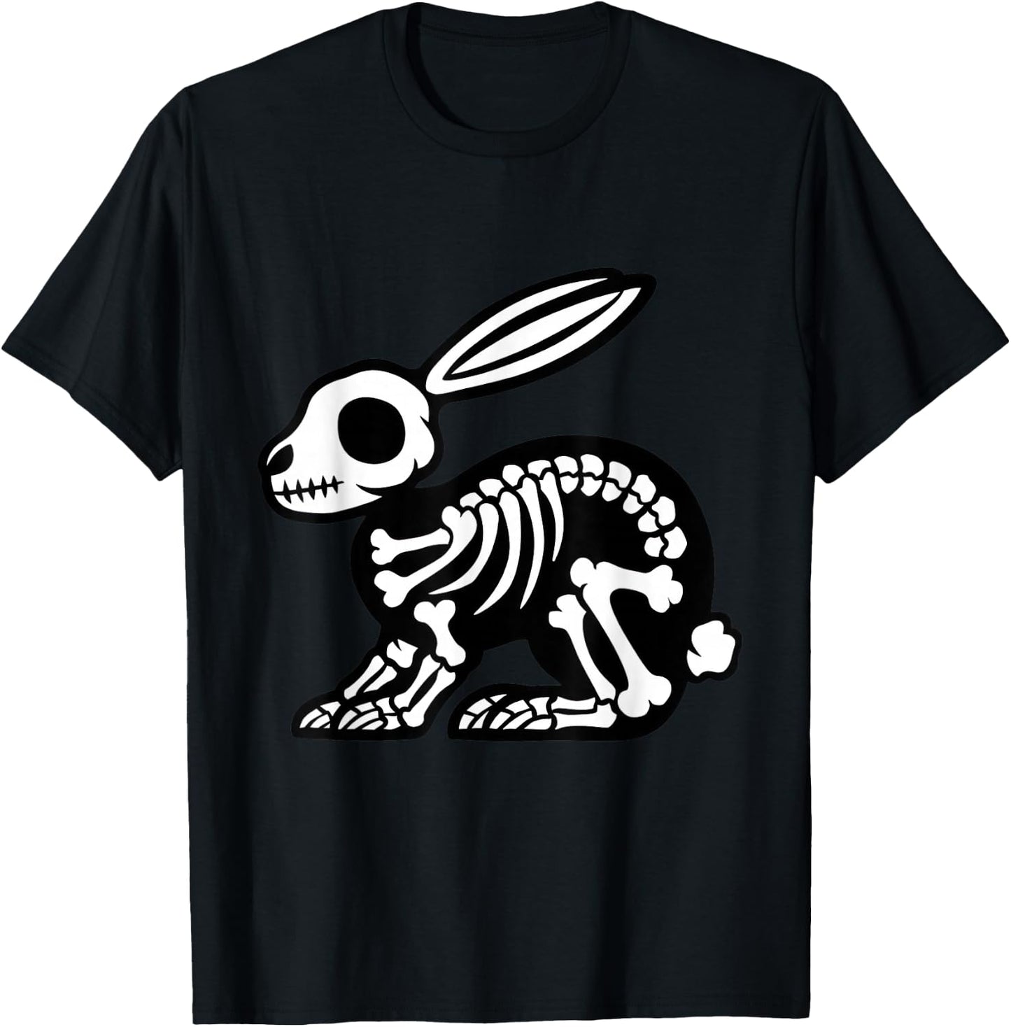 Cute Halloween Bunny Skeleton Animal Rabbit Archeologist T-Shirt - T-Shirt | Black
