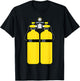 Funny Scuba Tank Backprint Halloween Costumes Scuba Diver T-Shirt - T-Shirt | Black