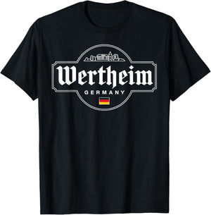 Wertheim Germany City Travel Vintage Style T-Shirt - T-Shirt | Black