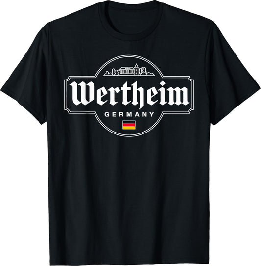 Wertheim Germany City Travel Vintage Style T-Shirt - T-Shirt | Black
