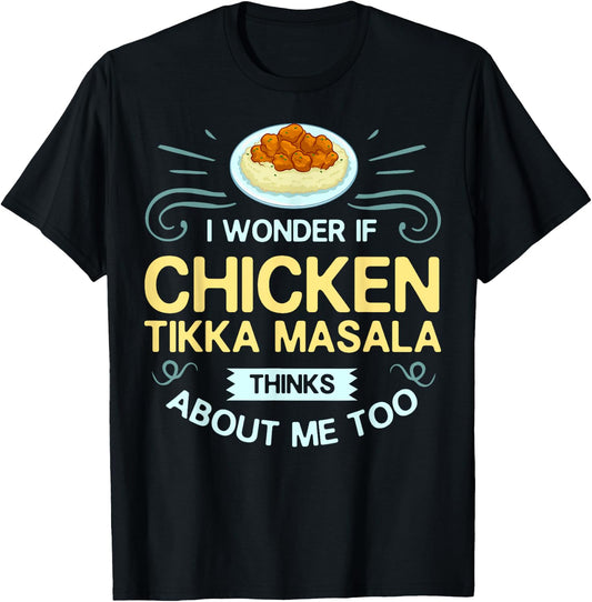Chicken Tikka Masala Gift Indian Food T-Shirt - T-Shirt | Black
