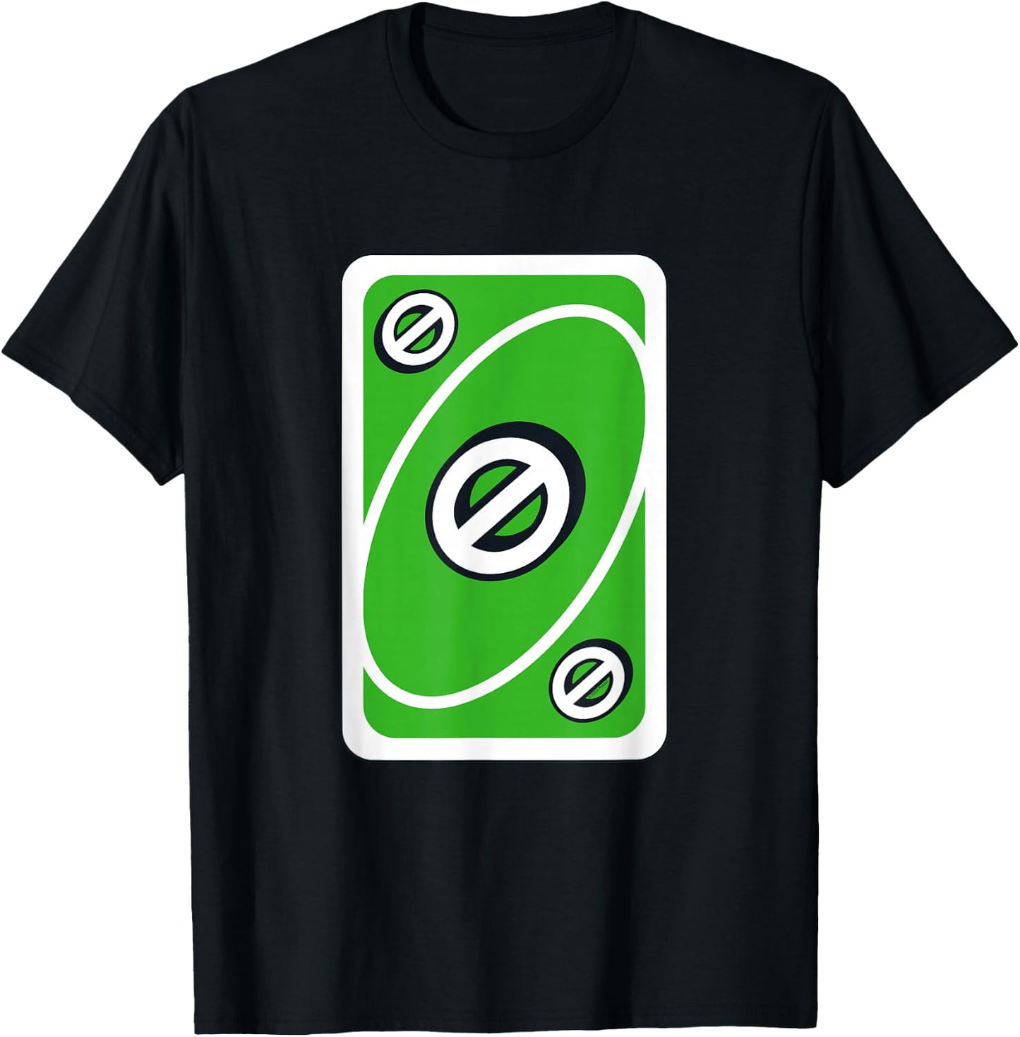 UNO - Green Skip Card T-Shirt - T-Shirt | Black