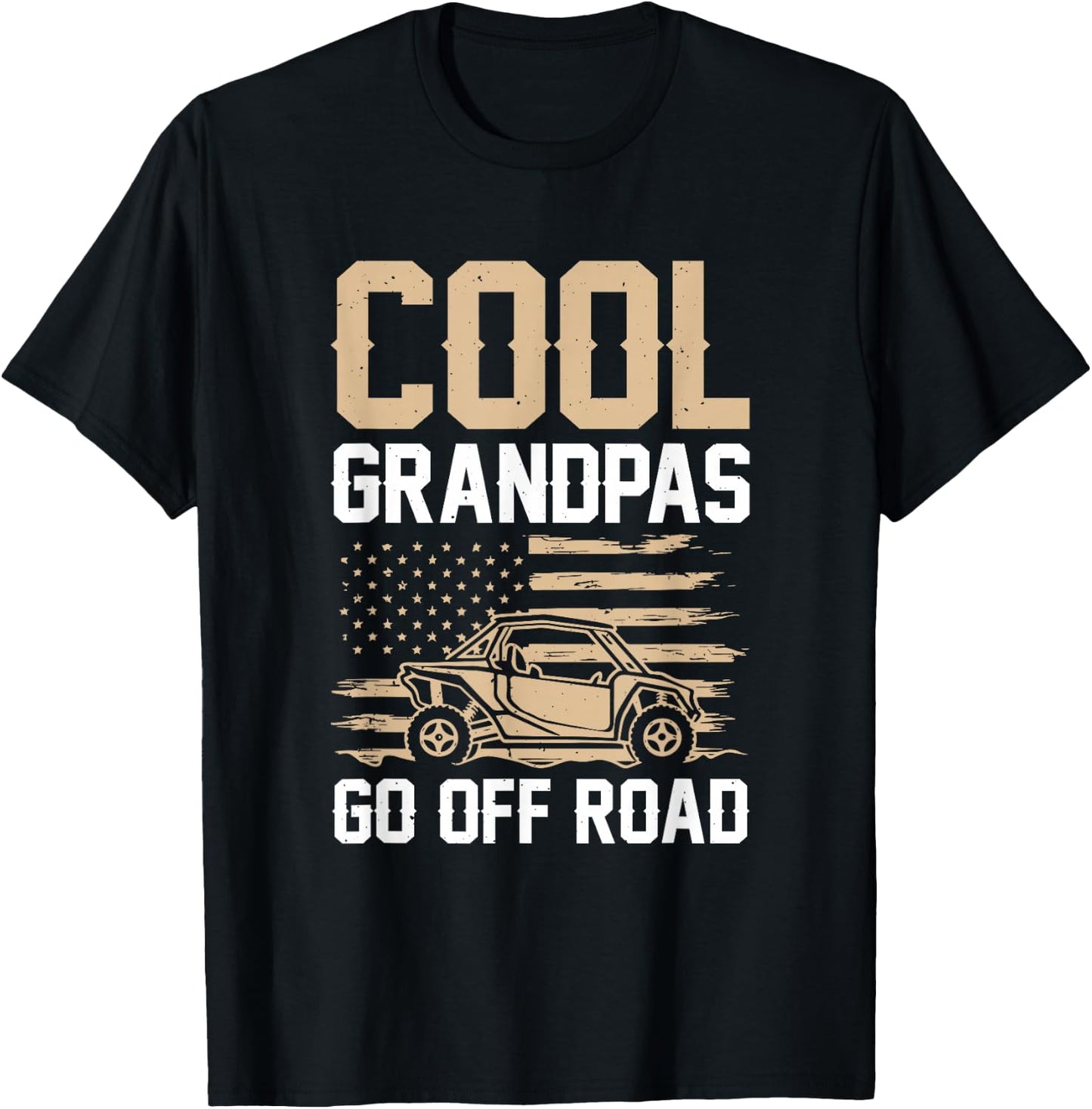 Cool Grandpas Go Off Road T-Shirt - T-Shirt | Black