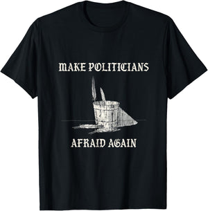 Make politicians afraid again vintage bucket feathers T-Shirt - T-Shirt | Black