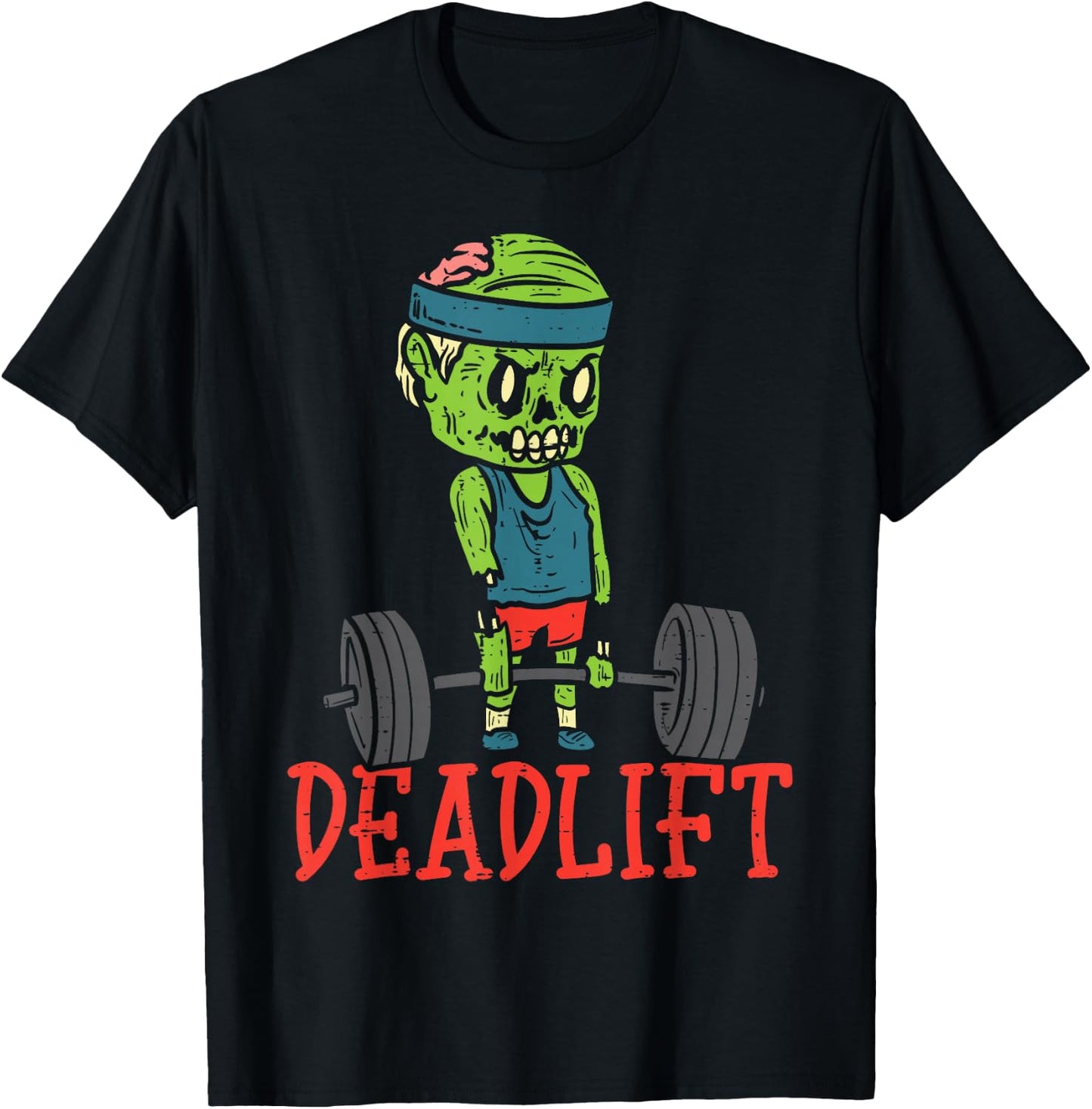 Zombie Deadlift Funny Gym Halloween Workout Fitness Men PT T-Shirt - T-Shirt | Black