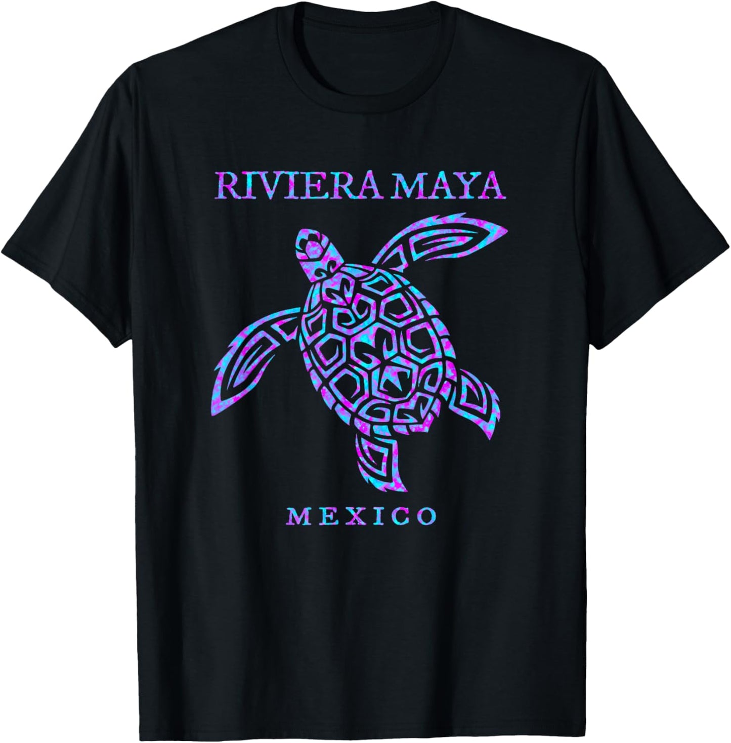 Riviera Maya Mexico Sea Turtle Boys Girls Vacation Souvenir T-Shirt - T-Shirt | Black