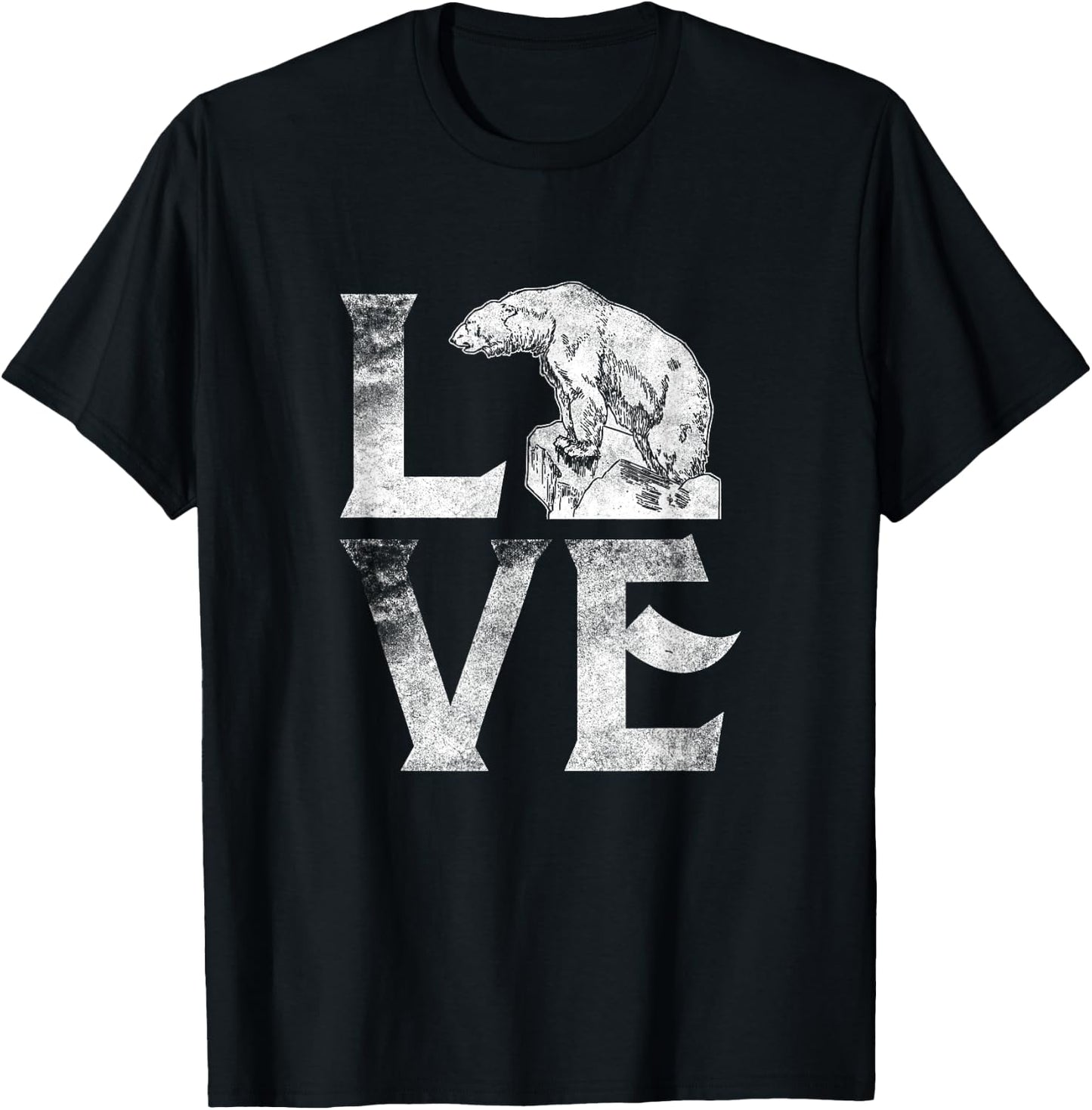 Love Polar Bears Cute White Bear Gift Climate Change T-Shirt - T-Shirt | Black