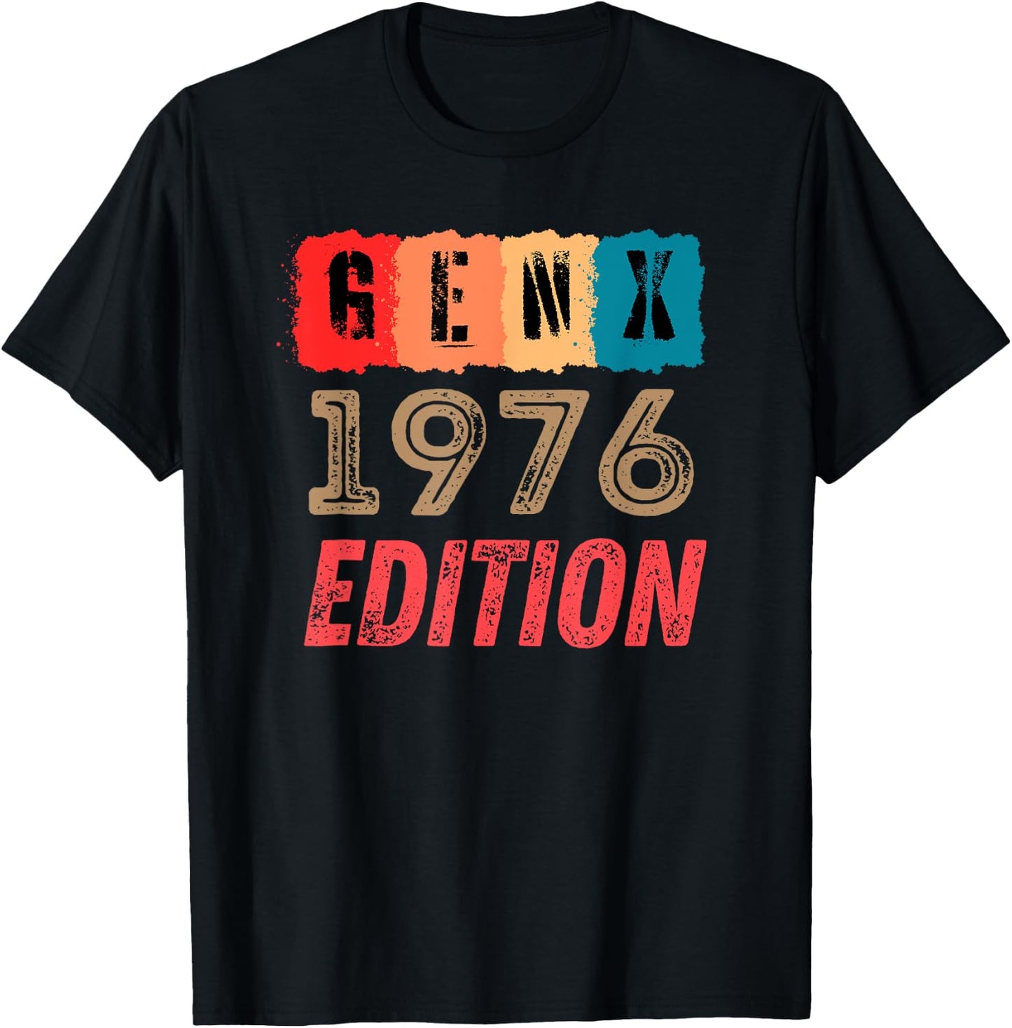 Vintage Gen X 1976 Women Mom Dad T-Shirt - T-Shirt | Black
