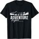 and So The Adventure Begins Camping Road Trip T-Shirt - T-Shirt | Black