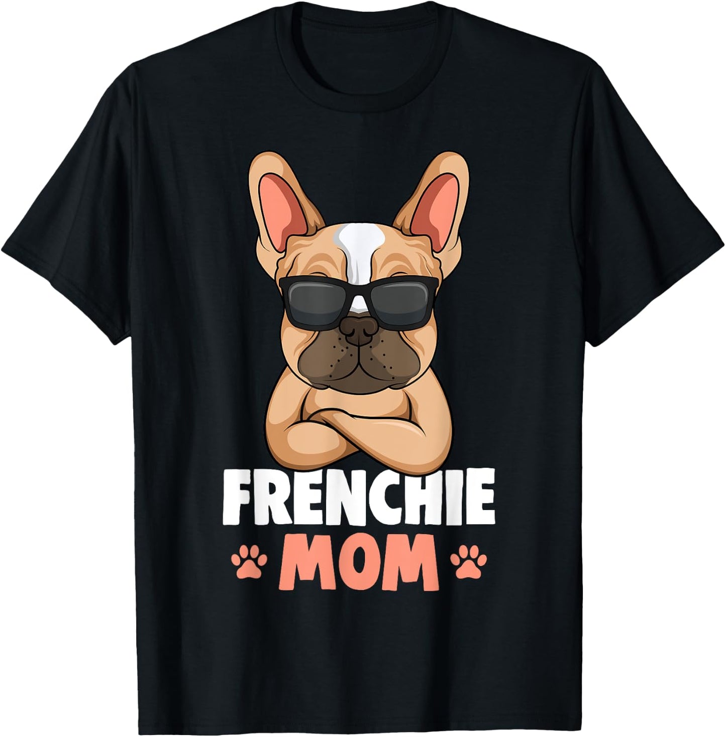 Frenchie Mom French Bulldog Dog T-Shirt - T-Shirt | Black