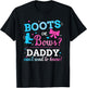 Gender reveal boots or bows daddy matching baby party T-Shirt - T-Shirt | Black