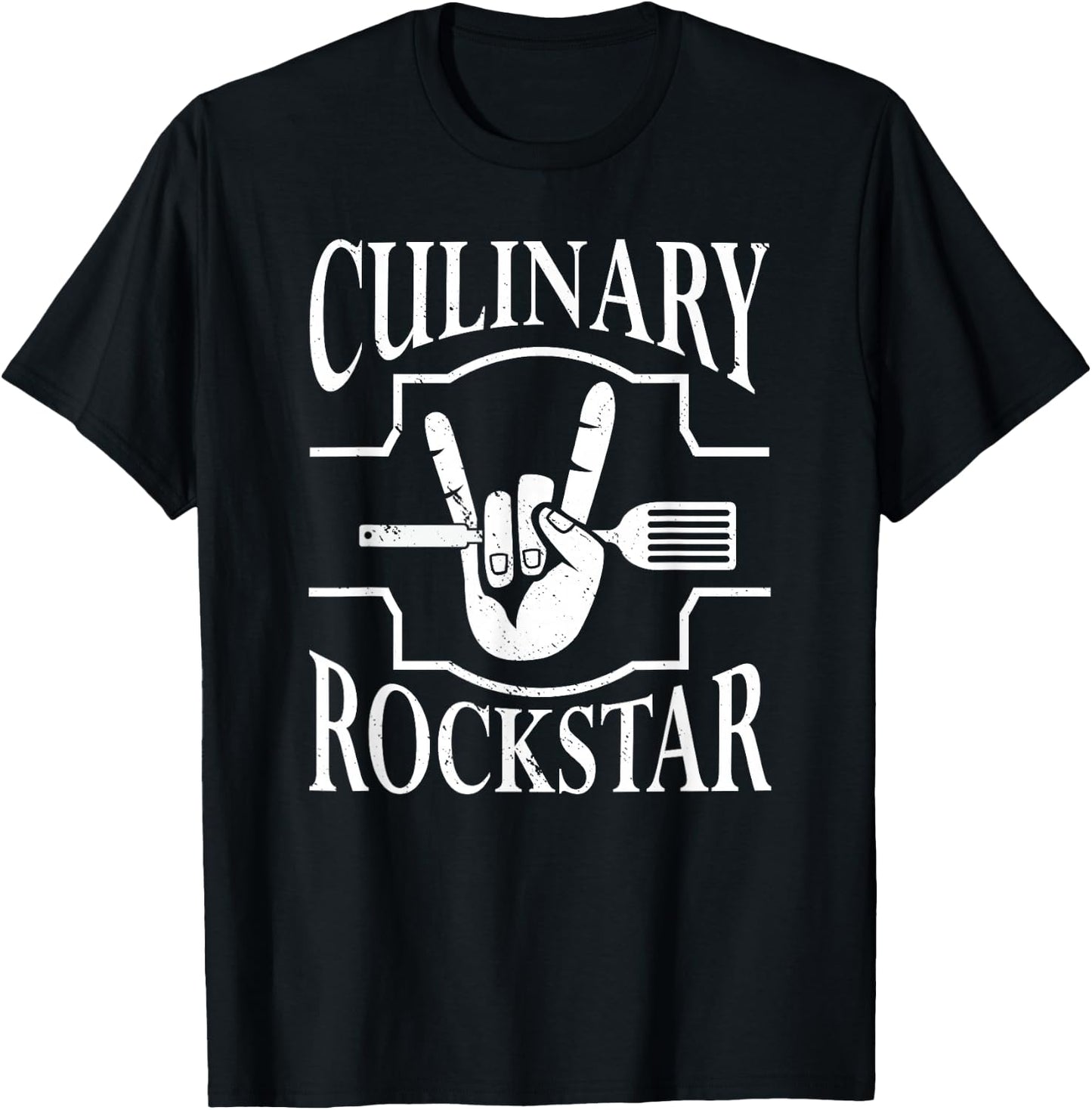 Culinary Rockstar Funny Chef Cooking T-Shirt - T-Shirt | Black