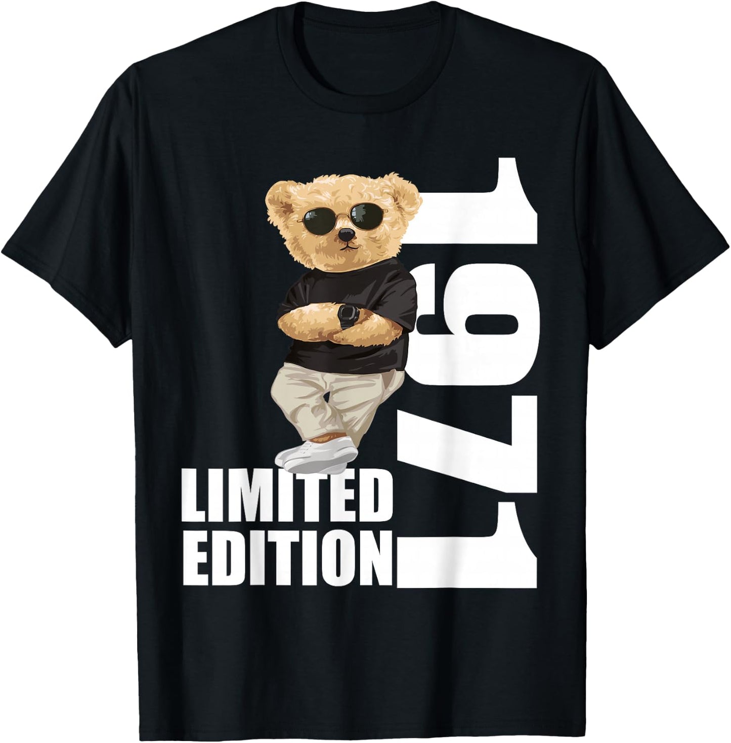 Limited Edition 1971 Bear Birthday 1971 Vintage 1971 T-Shirt - T-Shirt | Black