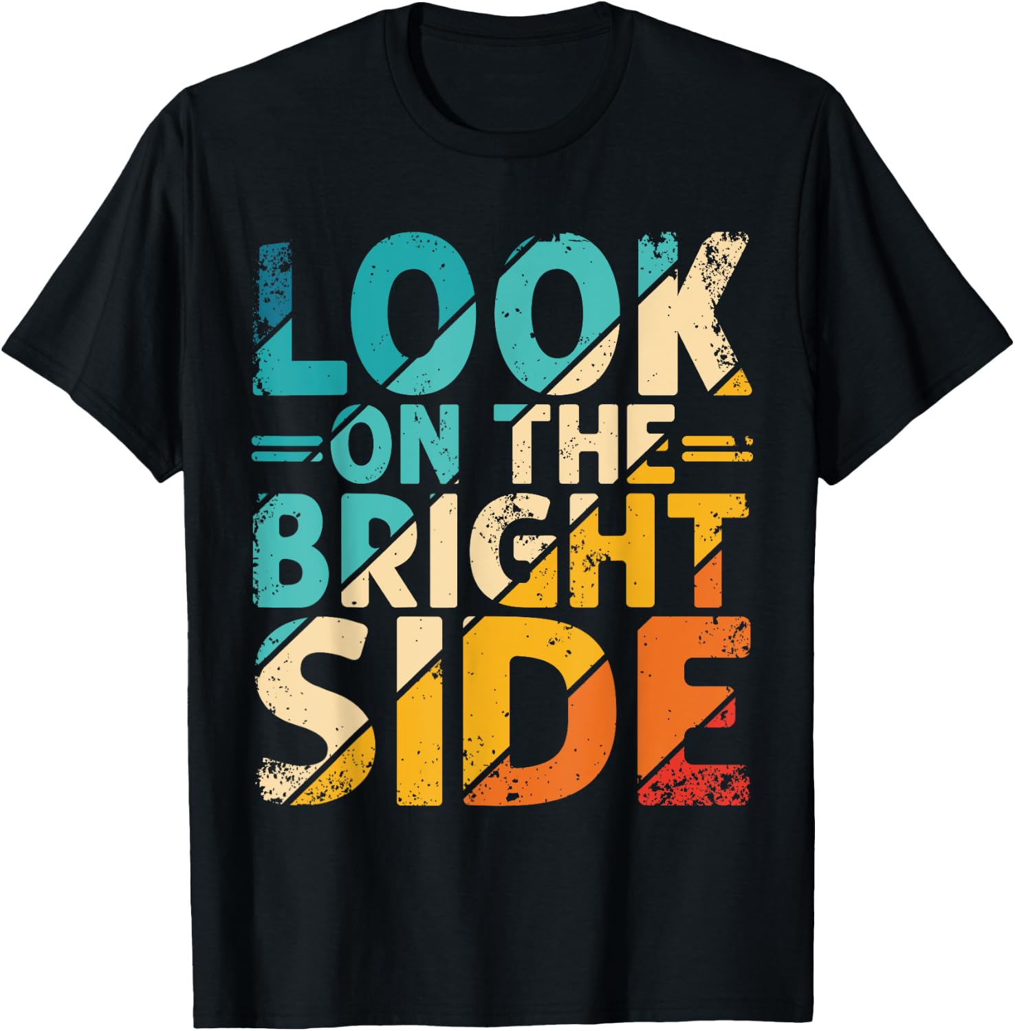 Look on the Bright Side with Colorful Inspiration T-Shirt - T-Shirt | Black