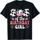 Sister Of The Birthday Girl Cow Family Matching 1st Birthday T-Shirt - T-Shirt | Black