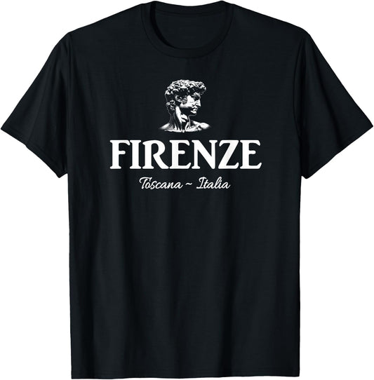 Florence Tuscany Italy Michelangelo's The David T-Shirt - T-Shirt | Black