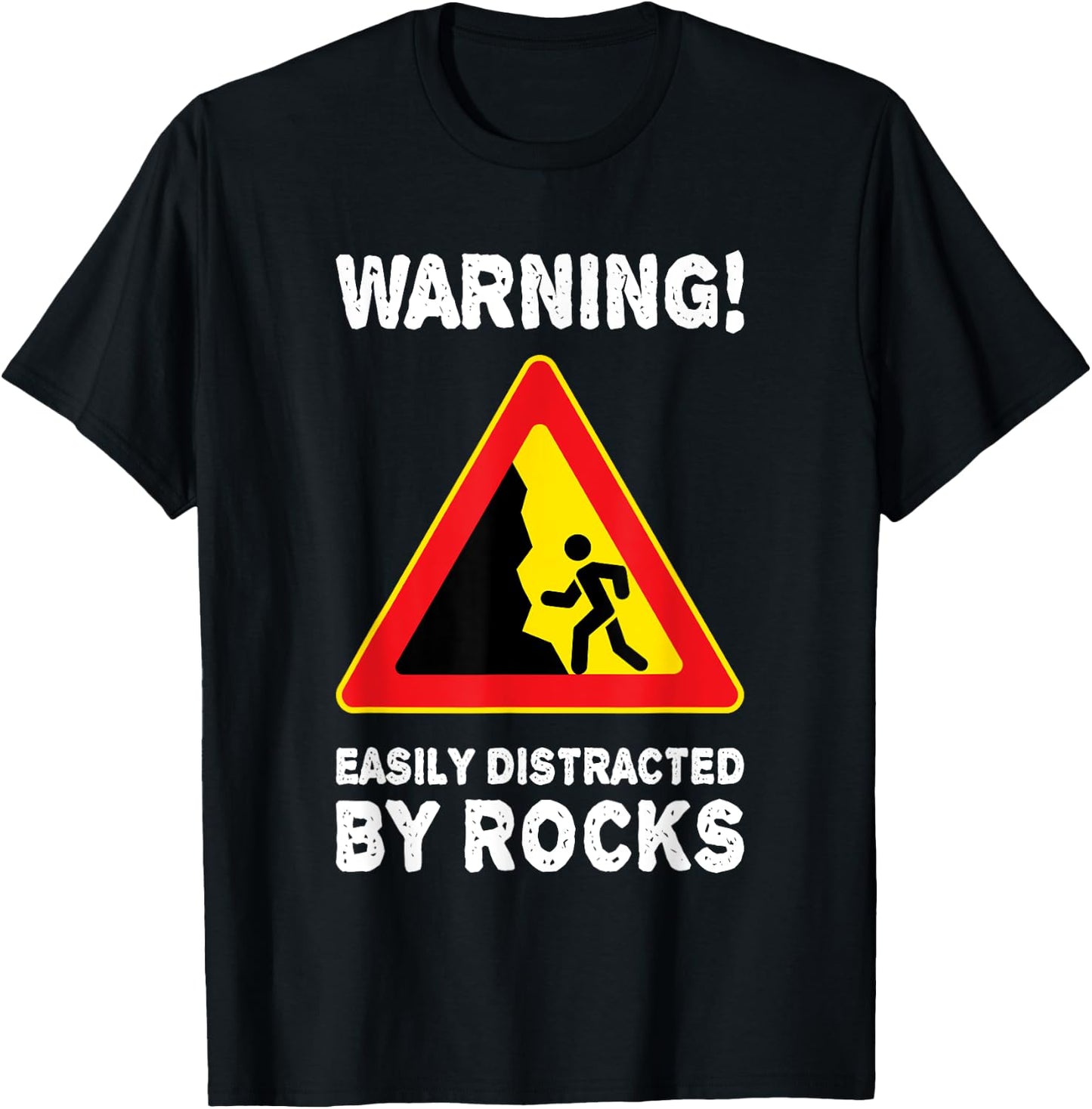 Easily Distracted By Rocks Rock Collector Geology Geologist T-Shirt - T-Shirt | Black