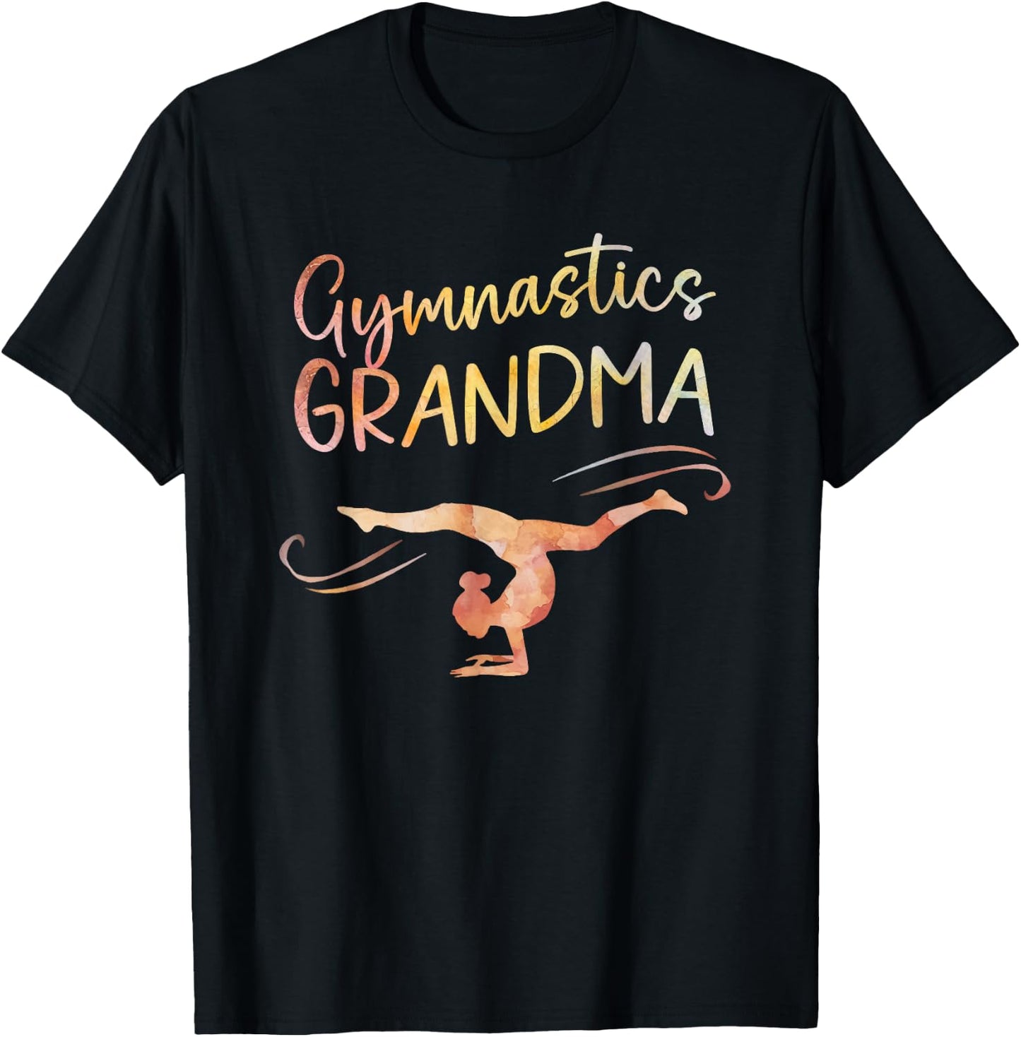 Gymnastics Grandma Proud Granddaughter Grandmother T-Shirt - T-Shirt | Black
