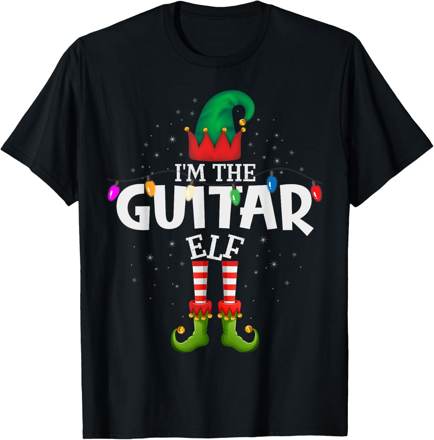 I'm The Guitar Matching Christmas Family T-Shirt - T-Shirt | Black