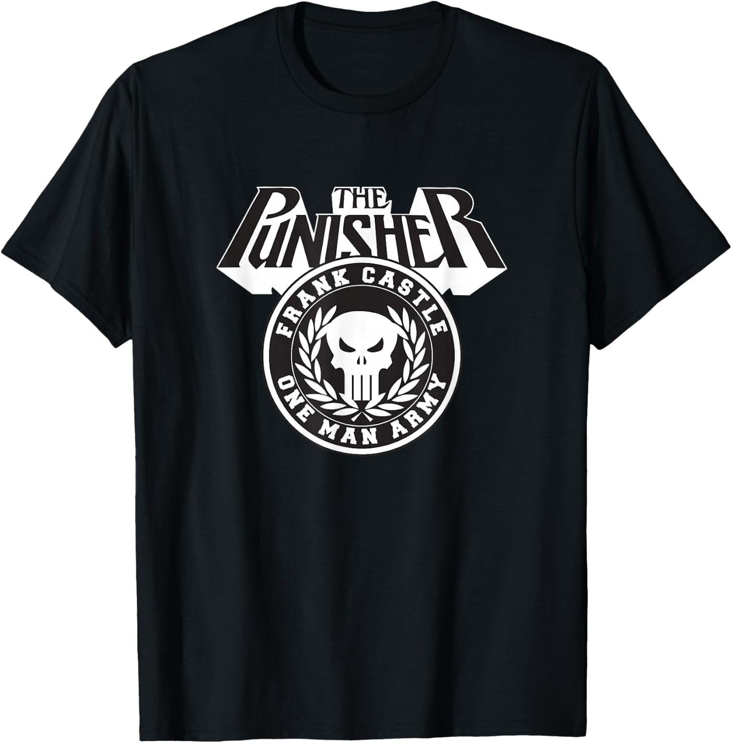 Marvel Punisher Frank Castle One Man Army Big Chest Icon T-Shirt - T-Shirt | Black