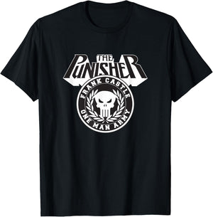 Marvel Punisher Frank Castle One Man Army Big Chest Icon T-Shirt - T-Shirt | Black