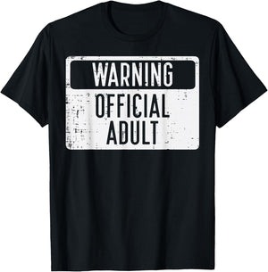 18th Birthday Warning Official Adult 18 Years Old Women Men T-Shirt - T-Shirt | Black