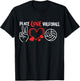 Volleyball Peace Love Volleyball T-Shirt - T-Shirt | Black