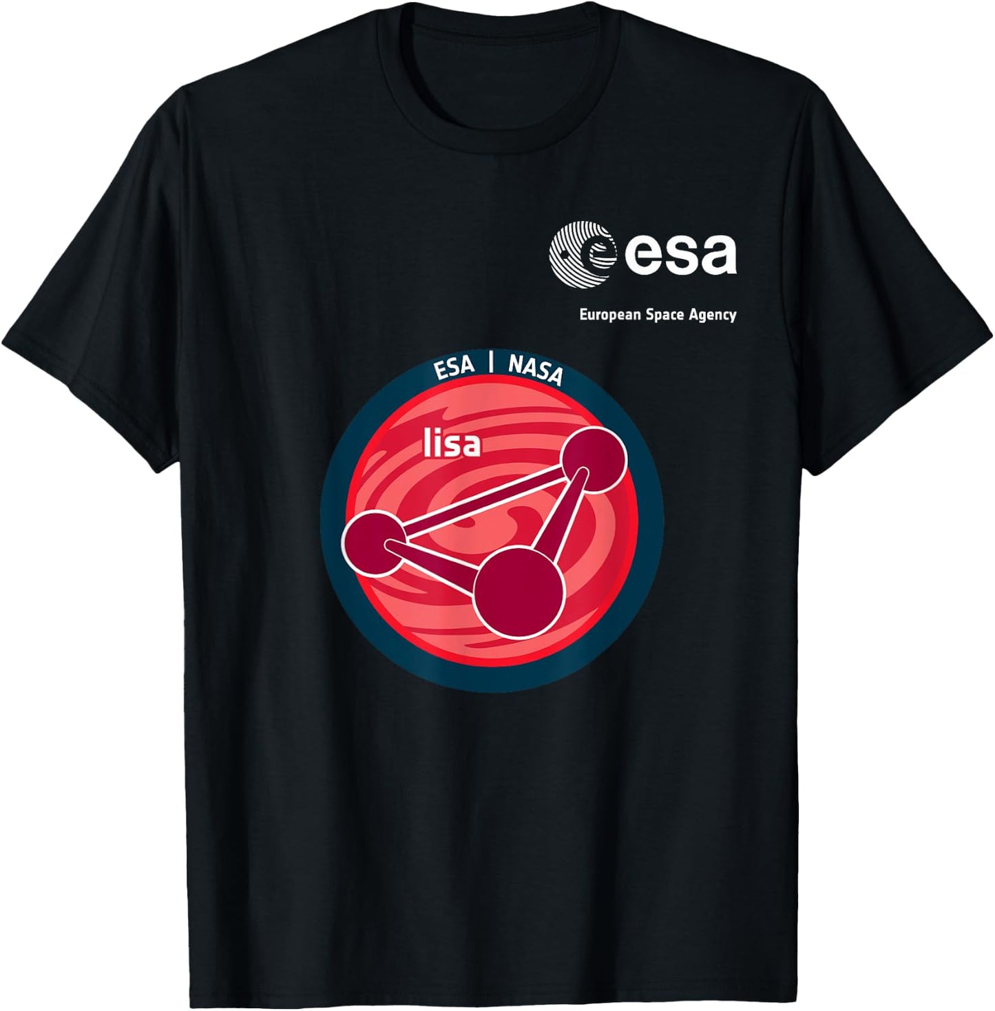 ESA European Space Agency Mission lisa Patch T-Shirt - T-Shirt | Black