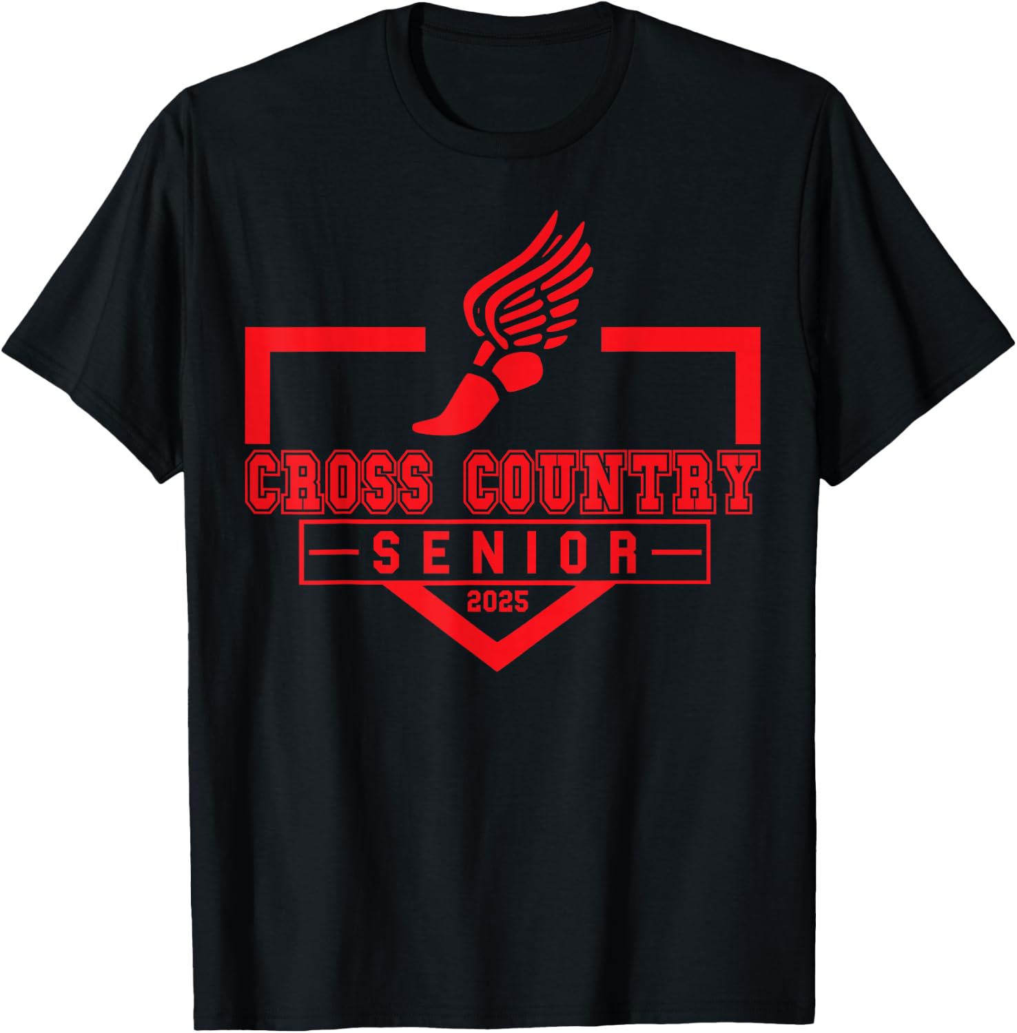 Cross Country Senior Night Senior 2025 Graduation Party 7 T-Shirt - T-Shirt | Black