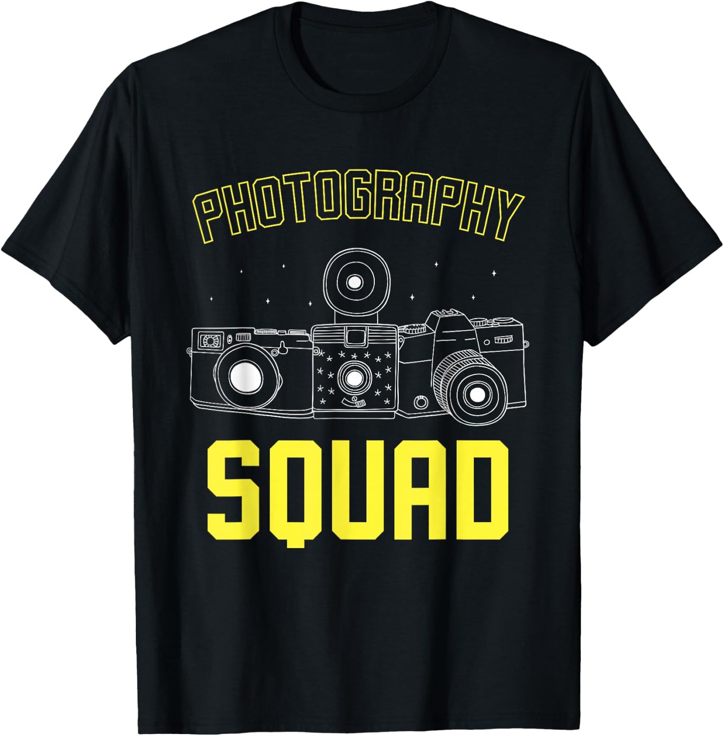 Photography Squad Job Camera Photographer Photography T-Shirt - T-Shirt | Black
