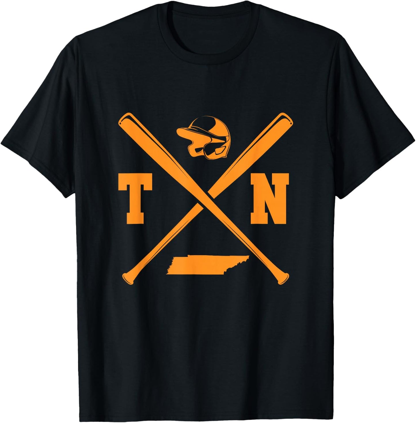 TN Baseball Team Tennessee Player T-Shirt - T-Shirt | Black