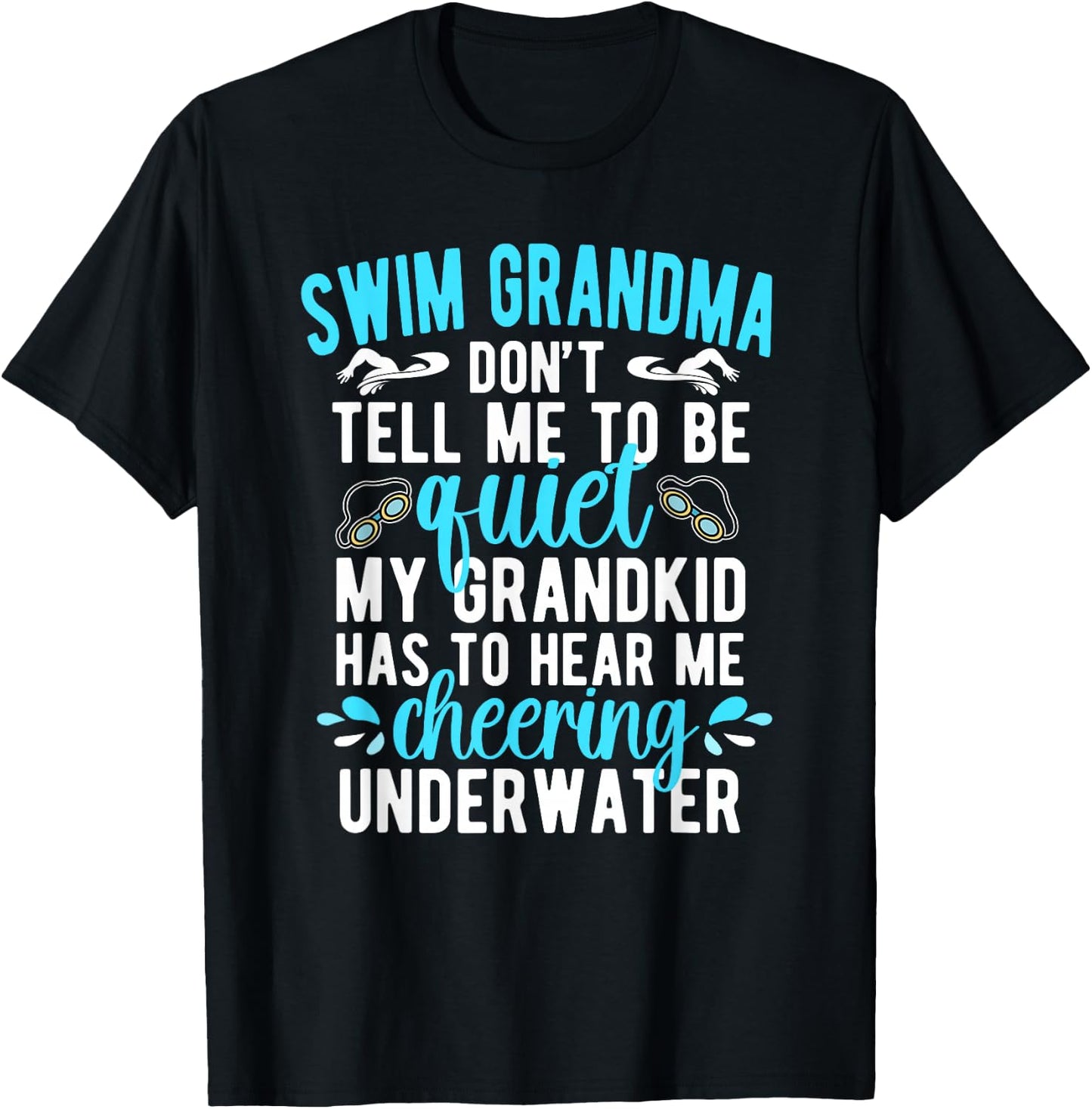 Swim Grandma Funny Swimming Grandma Of A Swimmer Grandma T-Shirt - T-Shirt | Black