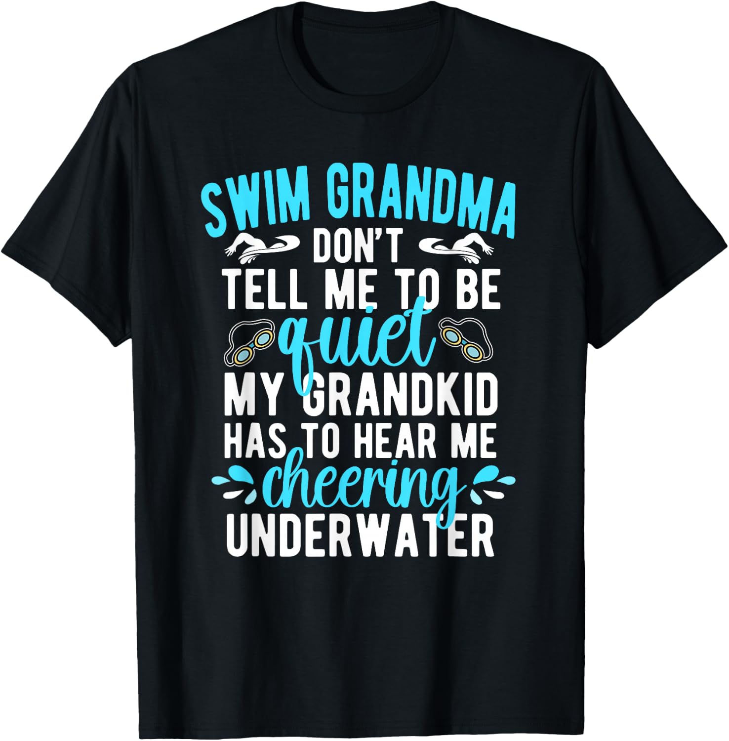 Swim Grandma Funny Swimming Grandma Of A Swimmer Grandma T-Shirt - T-Shirt | Black