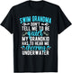 Swim Grandma Funny Swimming Grandma Of A Swimmer Grandma T-Shirt - T-Shirt | Black