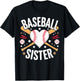 Funny Sister Baseball Sister T-Shirt - T-Shirt | Black