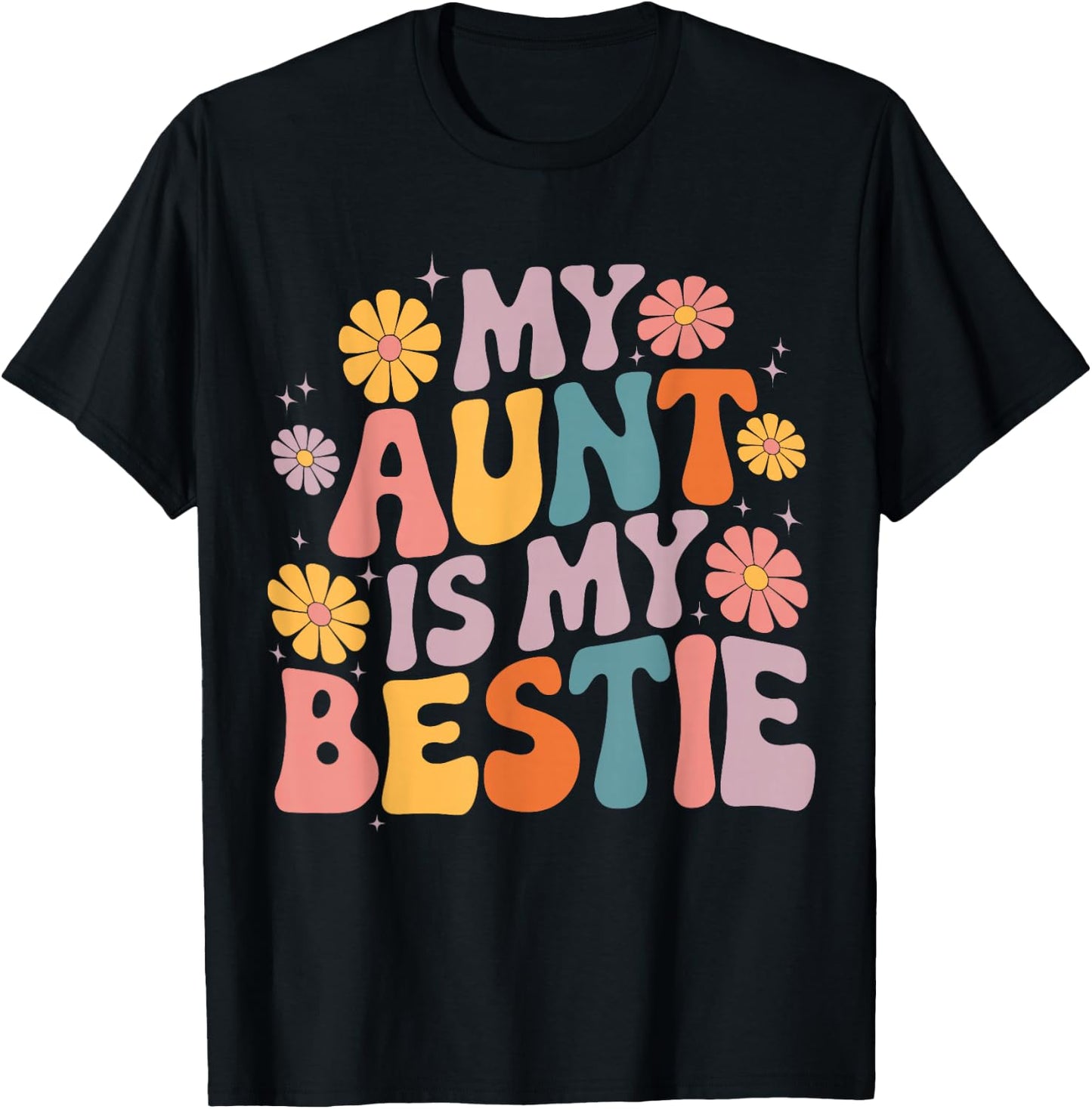 My Aunt is My Bestie Auntie Niece matching Twinning Girls T-Shirt - T-Shirt | Black