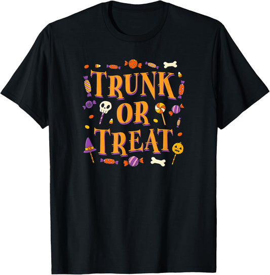 Trunk or Treat Candy Matching Family Trunk or Treat Party T-Shirt - T-Shirt | Black