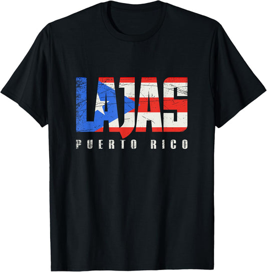 Lajas Puerto Rico, Puerto Rican flag T-Shirt - T-Shirt | Black