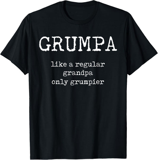 Grumpa Definition: Funny Grandpa Sarcastic Grumpy Old Man T-Shirt - T-Shirt | Black