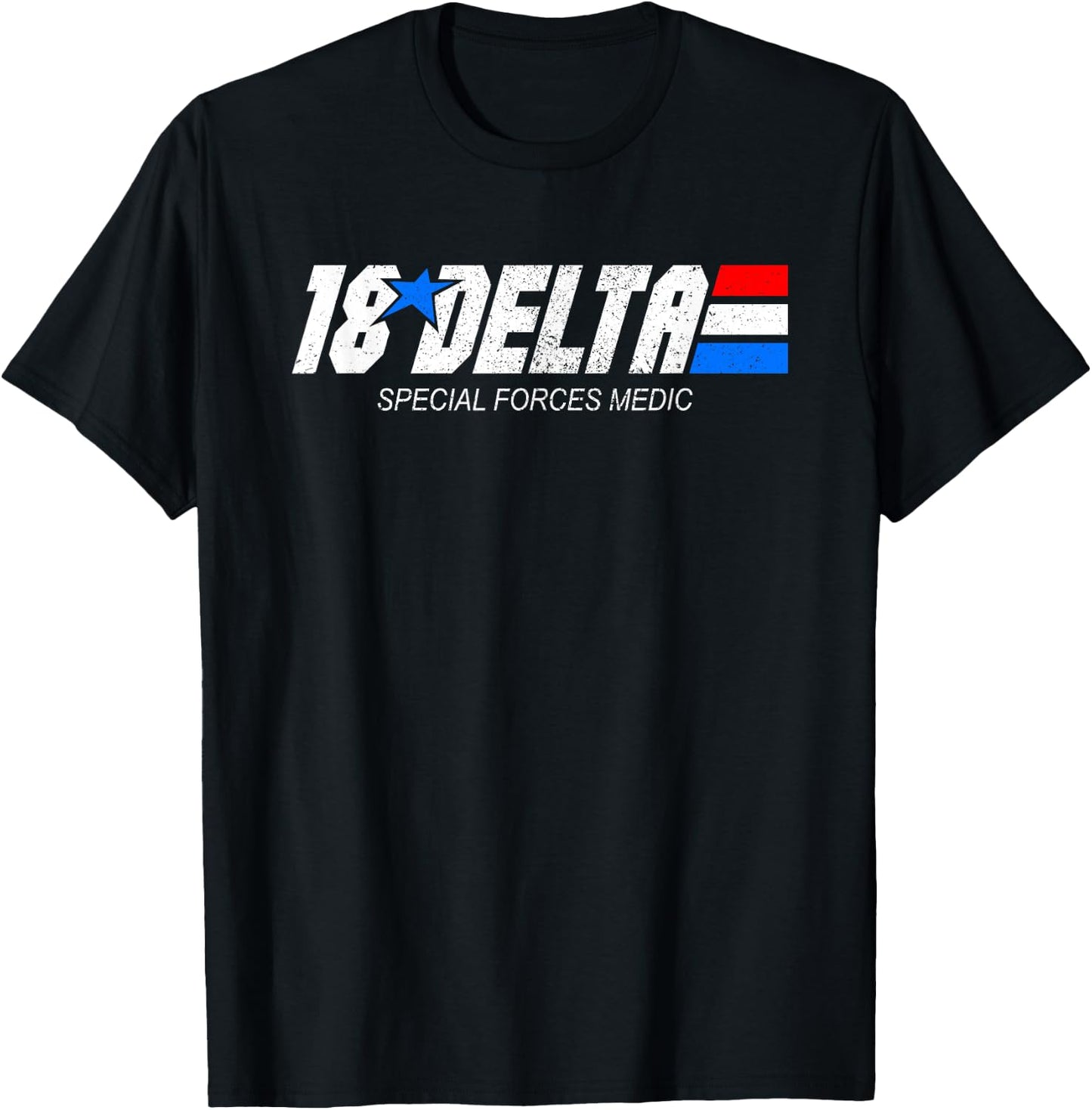 18-Delta Special Forces Medic Vintage MOS T-Shirt - T-Shirt | Black