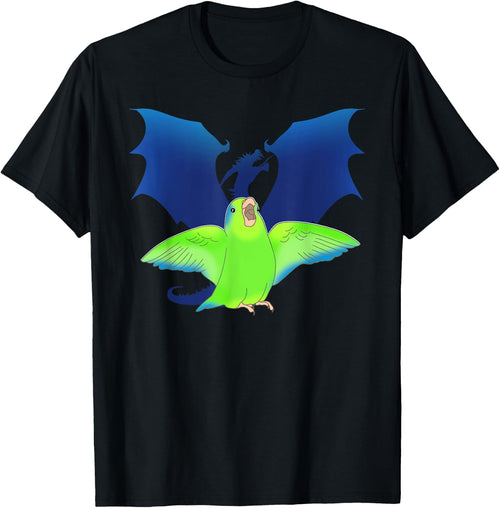 Dragon Shadow Green Parrotlet Funny Birb merch Parrot Kawaii