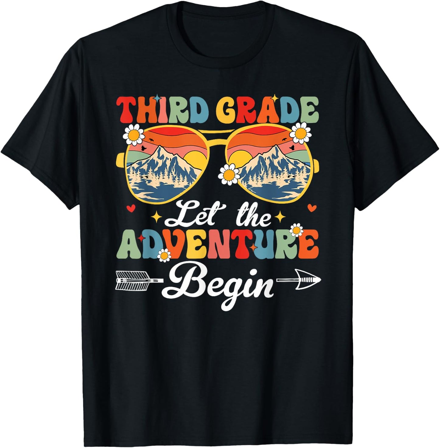 Let the 3rd Grade Adventure Begin Third Grade Teacher T-Shirt - T-Shirt | Black