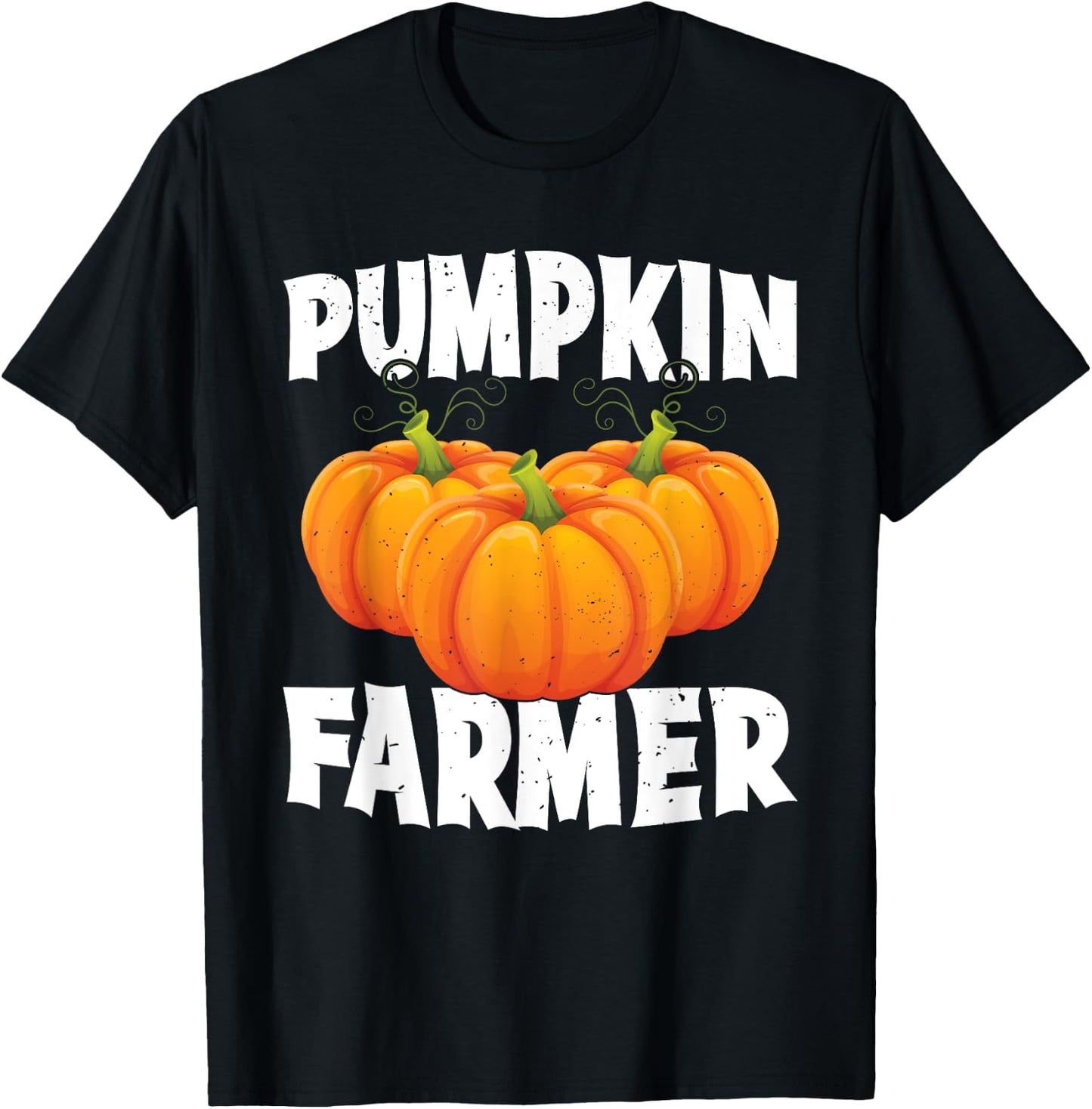 Pumpkin Farmer Halloween Pumpkin Grower Spooky Season Farm T-Shirt - T-Shirt | Black