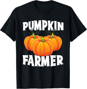 Pumpkin Farmer Halloween Pumpkin Grower Spooky Season Farm T-Shirt - T-Shirt | Black